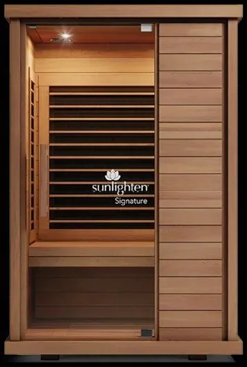 Infrared sauna cabin in a wellness space