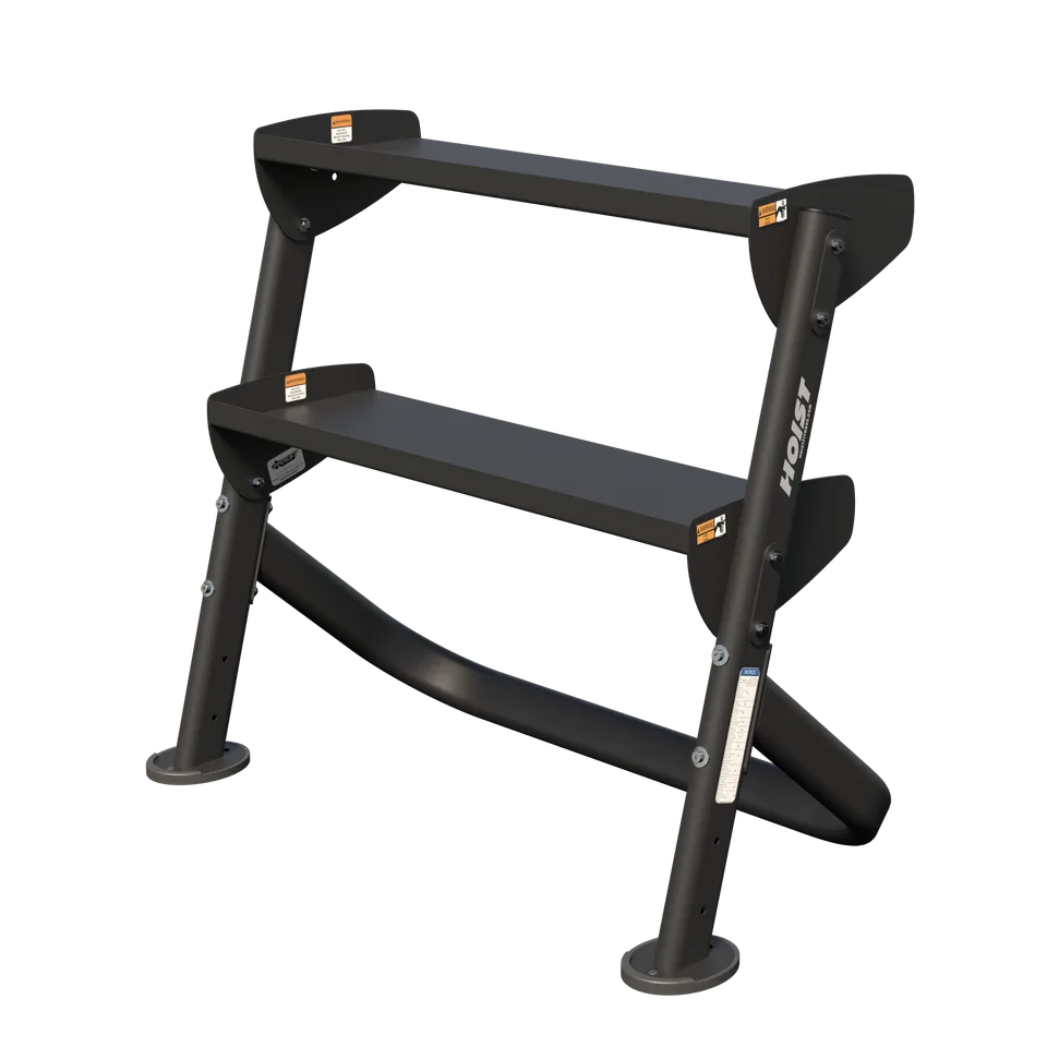 Hoist 2 Tier Dumbbell Rack w/ Trays - U