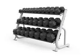 Matrix Magnum 3-tier Flat-tray Dumbbell Rack 6' - U