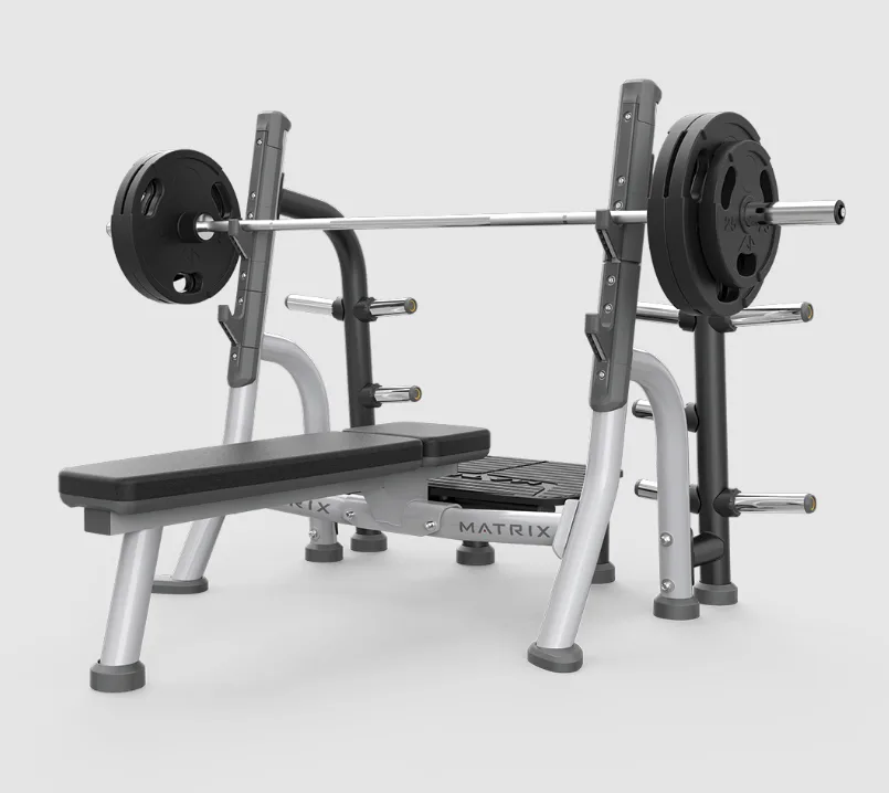 Matrix Magnum Olympic Flat Bench w/Storage Horns - U